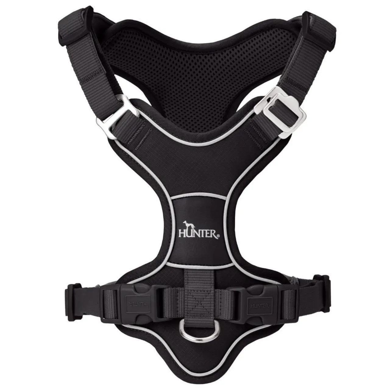 Hunter Divo Up hundesele L sort just mave 72-100 cm - Robust støtte og tryg kontrol